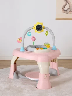 Babylegetøj-CloudberryCastle Cloudberry Castle Aktivitetscenter 3-i-1, Pink/ Beige