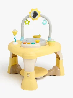 Babylegetøj-CloudberryCastle Cloudberry Castle Aktivitetscenter 3-i-1, Yellow/ Beige