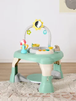 Babylegetøj-CloudberryCastle Cloudberry Castle Aktivitetscenter 3-i-1, Green/Grey Grå