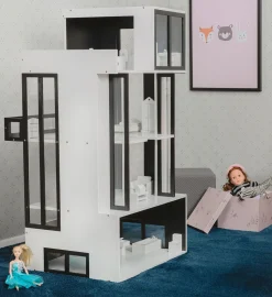 Dukker & Bamser-CloudberryCastle Cloudberry Castle Dukkehus, Sort/Hvid