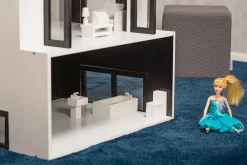 Dukker & Bamser-CloudberryCastle Cloudberry Castle Dukkehus, Sort/Hvid