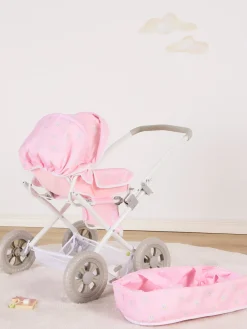 Dukker & Bamser-CloudberryCastle Cloudberry Castle Dukkevogn Konvertibel, Pink