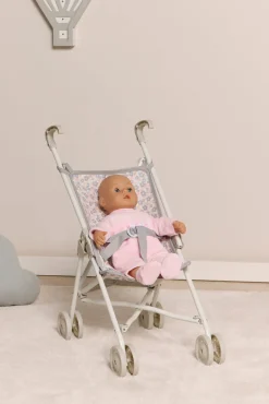 Dukker & Bamser-CloudberryCastle Cloudberry Castle Dukkevogn Blomstret Grå