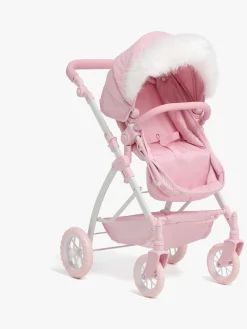 Dukker & Bamser-CloudberryCastle Cloudberry Castle Dukkevogn Konvertibel Pelskrave Lyserød