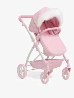 Dukker & Bamser-CloudberryCastle Cloudberry Castle Dukkevogn Konvertibel Pelskrave Lyserød