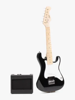 Musikinstrumenter-CloudberryCastle Cloudberry Castle Elguitar med Forstærker 80 cm, Sort