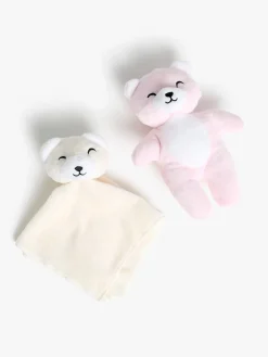 Dukker & Bamser-CloudberryCastle Cloudberry Castle Gavesæt Dukke Twins Deluxe 35 cm, Lyserød/Hvid