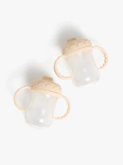 Dukker & Bamser-CloudberryCastle Cloudberry Castle Gavesæt Dukke Twins Deluxe 35 cm, Lyserød/Hvid