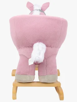 Gyngeheste & -Dyr-CloudberryCastle Cloudberry Castle Gyngehest med Ryglæn, Pink Lyserød/Hvid