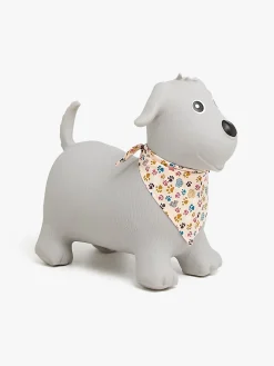 Udelegetøj-CloudberryCastle Cloudberry Castle Hoppedyr Hund med Tørklæde, Grå Grå