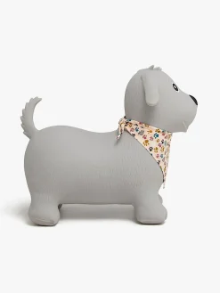 Udelegetøj-CloudberryCastle Cloudberry Castle Hoppedyr Hund med Tørklæde, Grå Grå