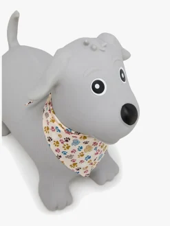 Udelegetøj-CloudberryCastle Cloudberry Castle Hoppedyr Hund med Tørklæde, Grå Grå