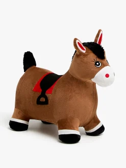 Udelegetøj-CloudberryCastle Cloudberry Castle Hoppedyr Hest med Plysbetræk, Brun