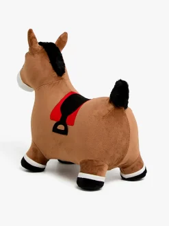 Udelegetøj-CloudberryCastle Cloudberry Castle Hoppedyr Hest med Plysbetræk, Brun