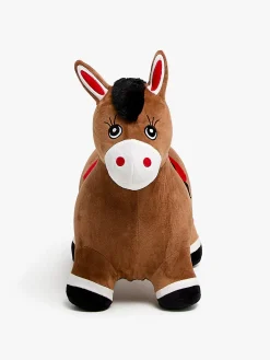 Udelegetøj-CloudberryCastle Cloudberry Castle Hoppedyr Hest med Plysbetræk, Brun