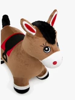 Udelegetøj-CloudberryCastle Cloudberry Castle Hoppedyr Hest med Plysbetræk, Brun