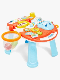 Pedal- & Gåbiler-CloudberryCastle Cloudberry Castle 2-i-1 Gåvogn med Aktivitetsbord, Orange Hvid/Orange