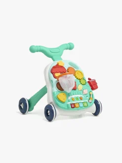 Babylegetøj-CloudberryCastle Cloudberry Castle 2-i-1 Gåvogn med Aktivitetsbord, Blå Flerfarvet