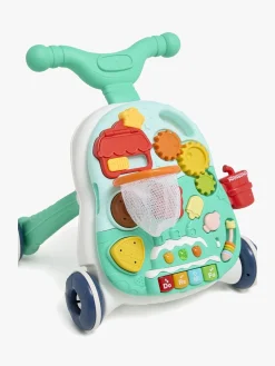 Babylegetøj-CloudberryCastle Cloudberry Castle 2-i-1 Gåvogn med Aktivitetsbord, Blå Flerfarvet