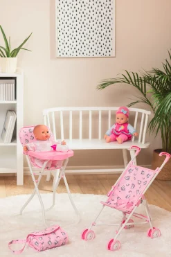 Dukker & Bamser-CloudberryCastle Cloudberry Castle Sæt m. Dukketilbehør Enhjørning Lyserød