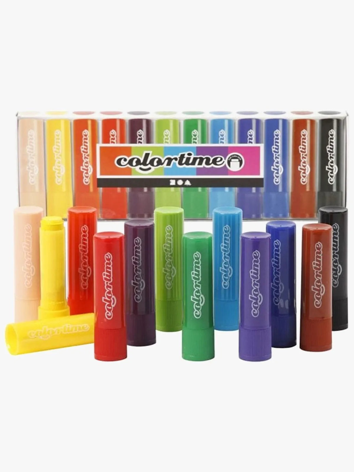 Kreativt Legetøj-Colortime Soft Color Stick Blandede Farver 12stk