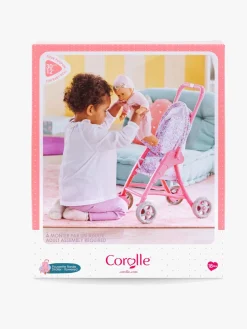 Dukker & Bamser-Corolle Dukkeklapvogn, Lyserød/blå