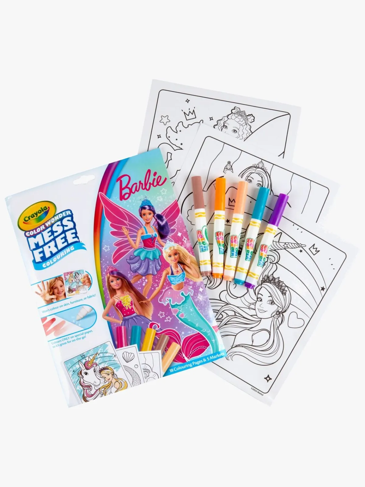 Kreativt Legetøj-Crayola Barbie Color Wonder Malesæt