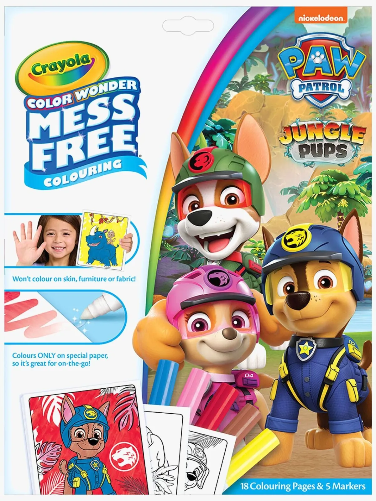 Kreativt Legetøj-Crayola Colorwonder Paw Patrol Jungle Pups Malebog