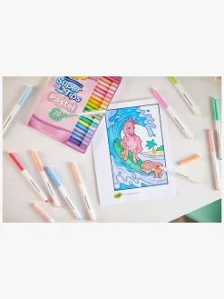 Kreativt Legetøj-Crayola Super Tips Fiberpenne Pastel 20-pak