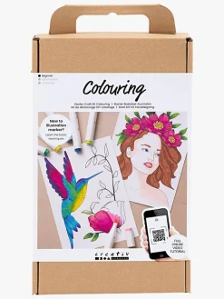 Kreativt Legetøj-CreativCompany Creativ Company DIY-startsæt til Farvelægning med Tusser