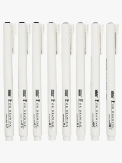 Kreativt Legetøj-CreativCompany Creativ Company Fine Line Skrive/Tegnetusser 8 stk., Sort