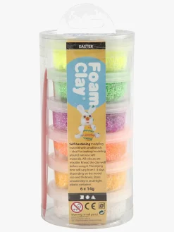 Kreativt Legetøj-CreativCompany Creativ Company Foam Clay Spring Lufttørrende Ler 6-pak