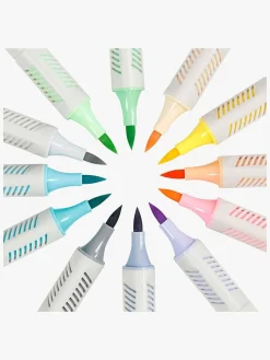 Kreativt Legetøj-CreativCompany Creativ Company Sketch Marker Tusser Pastelfarver 12-pak