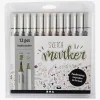 Kreativt Legetøj-CreativCompany Creativ Company Sketch Marker Tusser Afdæmpede Farver 12-pak