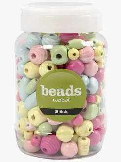 Kreativt Legetøj-CreativCompany Creativ Company Træperler 400 Ml, Flerfarvede