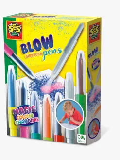 Kreativt Legetøj-SES Creative Airbrush-pustetusser Farveskiftende 7-pak Flerfarvet