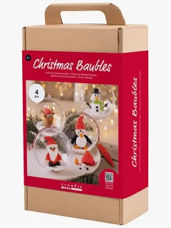 Kreativt Legetøj-Creotime DIY Sæt Julekugler Lufttørrende Ler