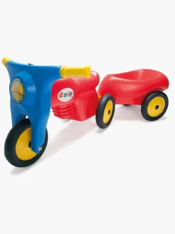 Pedal- & Gåbiler-Dantoy Motorcykel Gummihjul, Rød/Blå