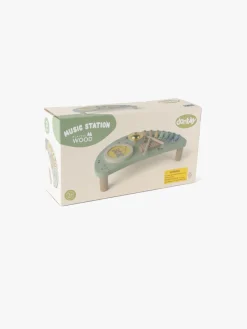 Motorisk Legetøj-Dantoy Musikstation Wood In Gift Box