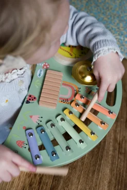 Motorisk Legetøj-Dantoy Musikstation Wood In Gift Box