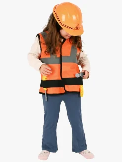 Kostumer & Udklædning-DenGodaFen Den Goda Fen Bygningsarbejdervest med Hjelm