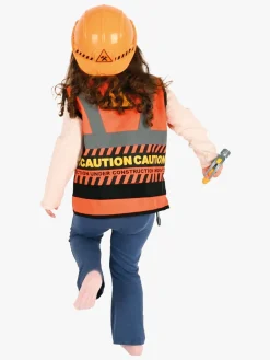 Kostumer & Udklædning-DenGodaFen Den Goda Fen Bygningsarbejdervest med Hjelm