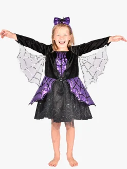 Kostumer & Udklædning-DenGodaFen Den Goda Fen Edderkoppe-kjole med Hårbånd 110-116 cm