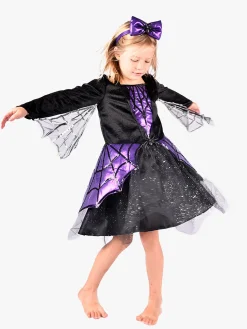 Kostumer & Udklædning-DenGodaFen Den Goda Fen Edderkoppe-kjole med Hårbånd 110-116 cm