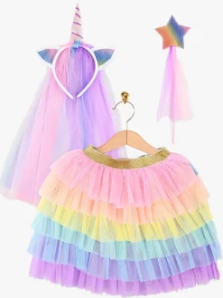 Kostumer & Udklædning-DenGodaFen Den Goda Fen Kostume Enhjørning med Tylskørt 116-128 cm