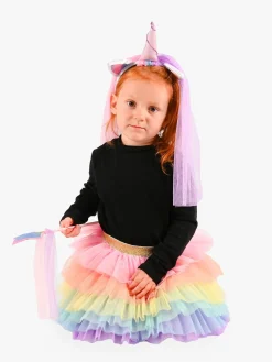 Kostumer & Udklædning-DenGodaFen Den Goda Fen Kostume Enhjørning med Tylskørt 116-128 cm