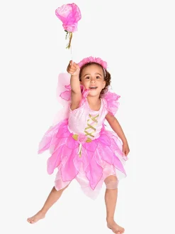 Kostumer & Udklædning-DenGodaFen Den Goda Fen Kostume Fe med Tilbehør 98-104 cm, Pink