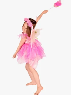 Kostumer & Udklædning-DenGodaFen Den Goda Fen Kostume Fe med Tilbehør 98-104 cm, Pink