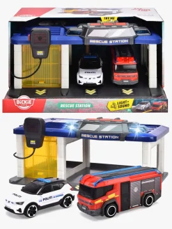 Legetøjsbiler & -Fartøjer-DickieToys Dickie Toys Dansk Redningsstation med 2 Transportmidler