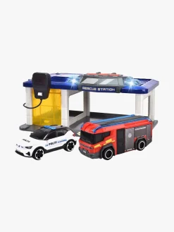 Legetøjsbiler & -Fartøjer-DickieToys Dickie Toys Dansk Redningsstation med 2 Transportmidler